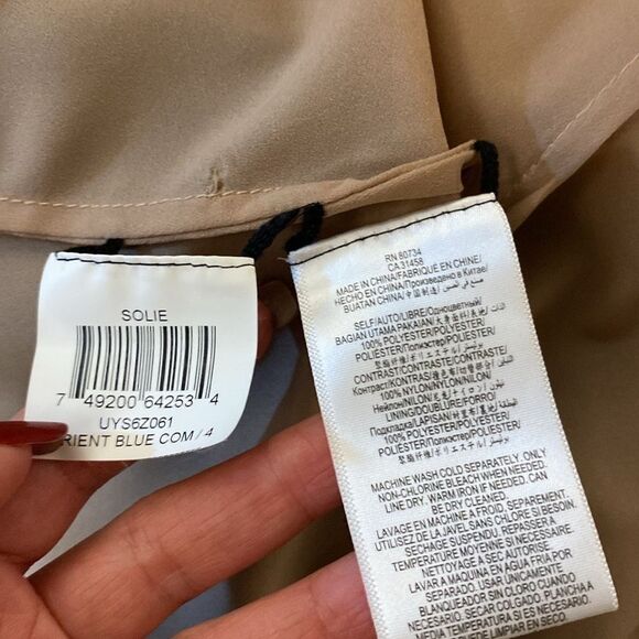 Bcbg Maxazria Elegant BlueCutout/ mesh Dress, US4 - Picture 6 of 10